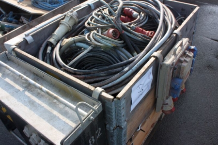 (2) pallets with power cables, air hoses and more
