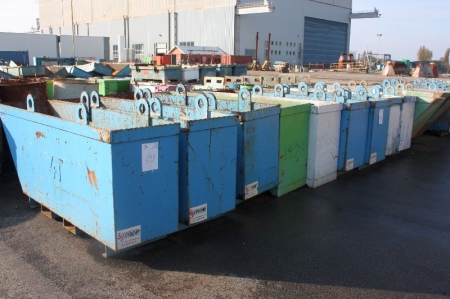 (6) steel containers