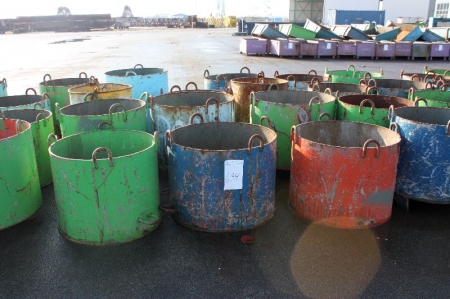 10 iron buckets for crane