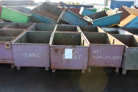 (6) iron containers, app. 80 x 1.20 m