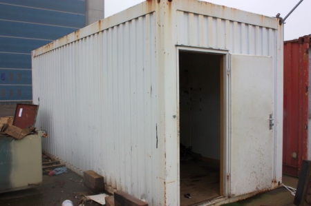(20) feet container, only with door, insulated, power, including content
