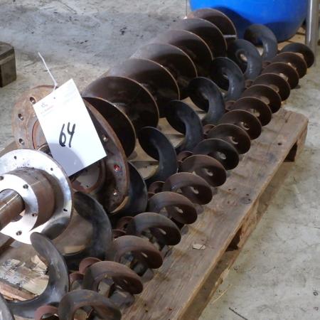 Transport screw diameter 60, 150, 200 mm. About 2 m