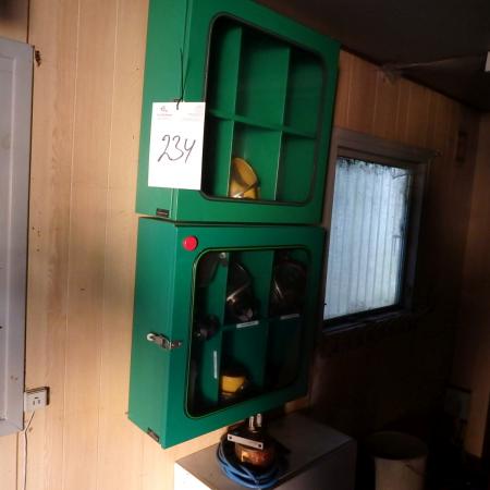 2 pcs. Cabinets for and with gas masks, with glass doors, good condition