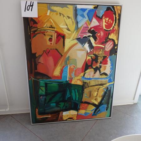 Olie maleri  TECH_OLEJ POTNO  J:EYSYMONT 130 x 97 cm.  1994
