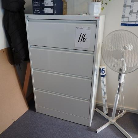 Steel filing cabinet for hanging files 134 x 80 x 42 cm.
