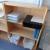 El raise / lower table 180 x 90 cm. 2 shelves, chair, drawer