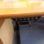 El hæve/sænkebord 155 x 105 cm. Lak er lid slidt,  stol, 3 reoler, skuffesektion