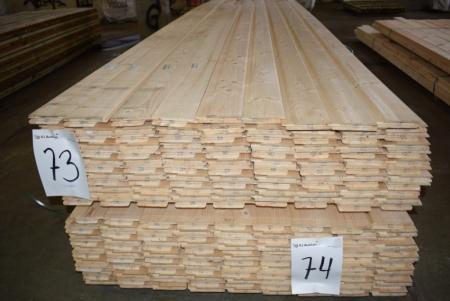 Rustic groove, planed, 21 x 120 mm, A grade 493 meter about 60m2