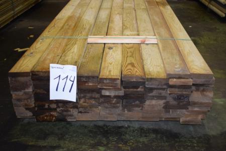 Terassebrædder vendbare 32 x 125 mm trykimprægneret glat høvlet, høvlet mål 28 x 120 mm 485 meter ca 59 m2
