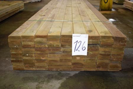 Terrace boards reversible 32 x 125 mm pressure-treated smooth planed, planed goals 28 x 120 mm 422 meters approximately 51 m2