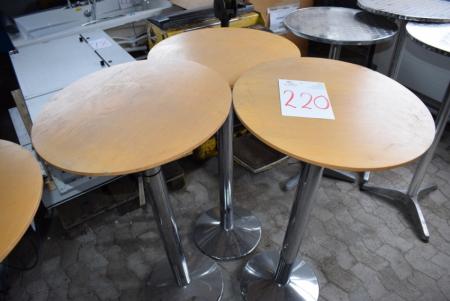 3 Stk. Café Tische, Ø 60 cm