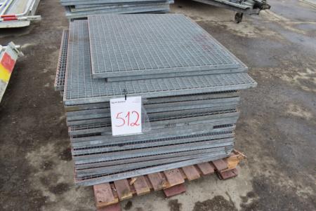 Pallet with grate 100x100 cm
