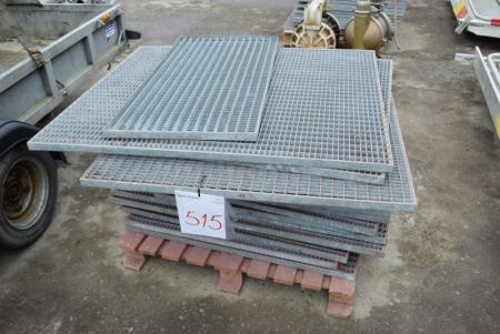 Pallet with grate 100x100 cm