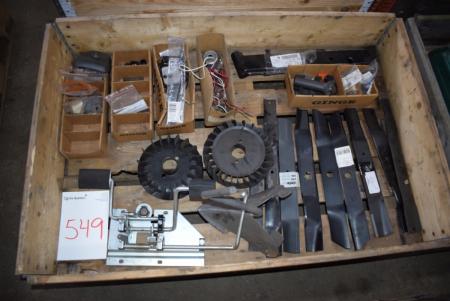Various spare parts for lawn mower