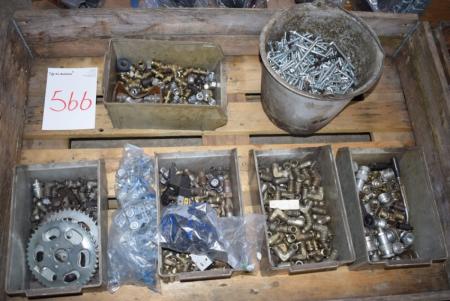Various bolts, hydraulic fittings, etc.