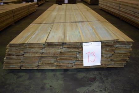 Klink Clothing 32x150 mm pressure-treated A-quality finished dimensions 26x148 mm. 370 meters approximately 50 m2 (note is endenotet)