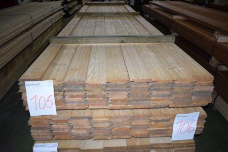 25 x125 mm TGV m / water nose sawn, finished dimensions 22 x 120 mm. 74 paragraph of 510cm