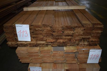 Thermo wood 25 x 125 mm TGV m / water nose sawn. finished dimensions 22 x 120 mm 117 paragraph 420 cm.