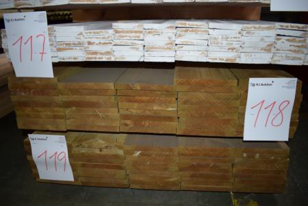 Planks trykimp. 22x198 mm planed 1 flat and 2 sides + 1 page sawn. 43 paragraph of 420 cm