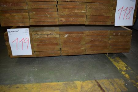 Planks trykimp. 22x198 mm planed 1 flat and 2 sides + 1 page sawn. 45 paragraph of 420 cm