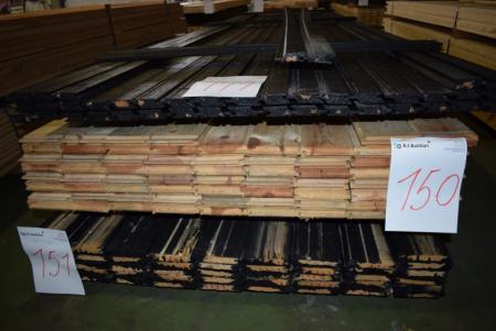 Roof boards with groove / spring endenotet planed goals 23 x 120 mm. 78 paragraph of 390 cm