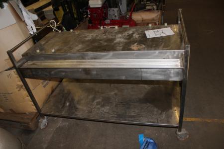 Stainless steel trolley with power outlets