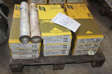 3 KS welding electrodes Ok 46.44 4.0 x 450 mm + 3 ms OK 53.05 2.5 x 350 mm + 3 53.35 4 ms, 5 x 450 mm