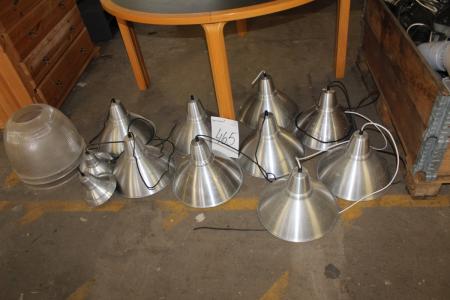 9 pcs. lamps + 3 pcs. acrylic lampshades + 2 small lamps