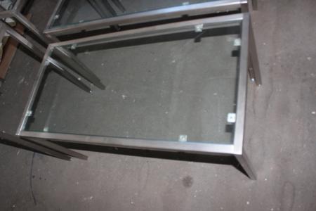 Stålbord 110 x 50 + stålbord 100 x 50 cm 
