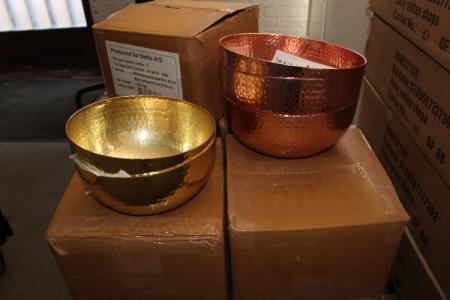 10 boxes of 5 pieces metal bowls cm 2 pieces 21.5mm diameter, set of 3 E 25 cm