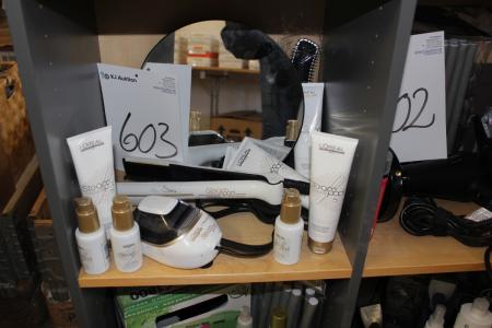Dampf-Strecker L'Oréal Dampf-Pod + verschiedene Haarpflegeprodukte