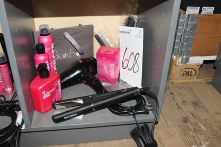 Hairdryer Parlux and Straightener Balmain and various Belonger hair care products