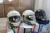 3 pcs Cross helmets size M + L + XL marked Takachi and Nolan, NEW
