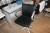 2 pieces hairdresser chairs with foot pump + table + mirror + towels