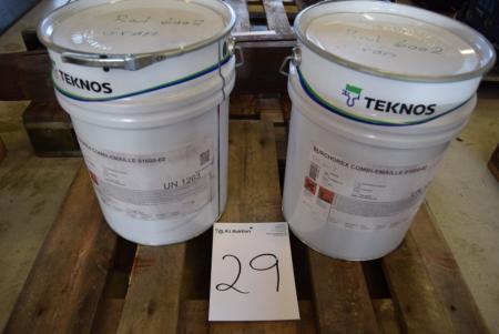 2 x 20 L Industrial Paint, green RAL 6002