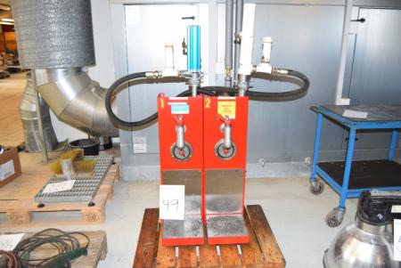 Dobbelt pumpestation med tæller til hydraulik/motorolie