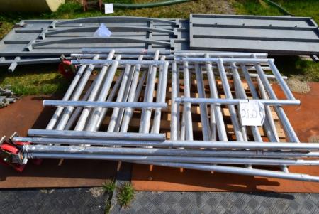 Roll aluminum scaffolding B 135 300 H x L about 550 cm w / 4 pcs. walkways, and more stiffening +