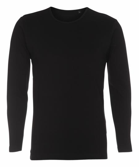 Firmatøj ungebraucht ohne Druck: 30 stk.T-Shirt mit langen Ärmeln, Rundhalsausschnitt, Schwarz, 100% Baumwolle. 5 XXS - XS 5 - 5 S - L 5 - 5 XL - 5 XXL