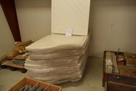 Zäune weiß lackiertem Holz 19 Stück. 93 B x H 120/160 cm