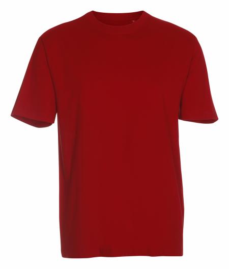Firmatøj uden tryk ubrugt: 40 STK. T-shirt , rundhalset , RØD, 100% bomuld,   15 M - 10 XL - 15 XXL