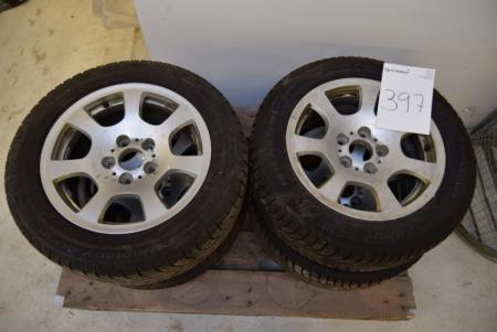 4 stk. Michelin alu hjul, 215/55 R16