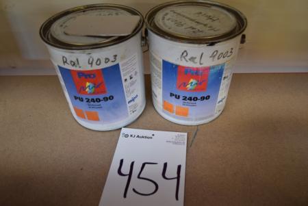 2 x 5 L mechanically paint, white RAL 9003