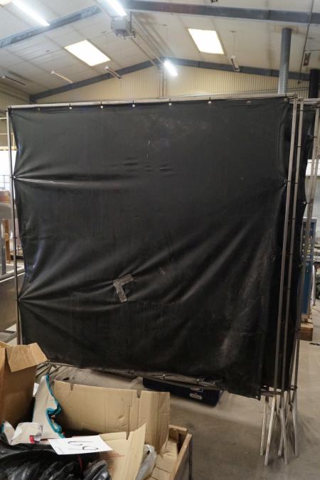 4 pcs welding curtains. Width 180 cm height about 200 cm.