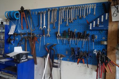 Tool board with content.
