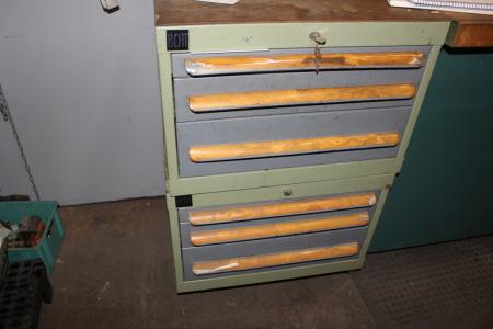 2 piece drawer sections, Bott with 3 drawers