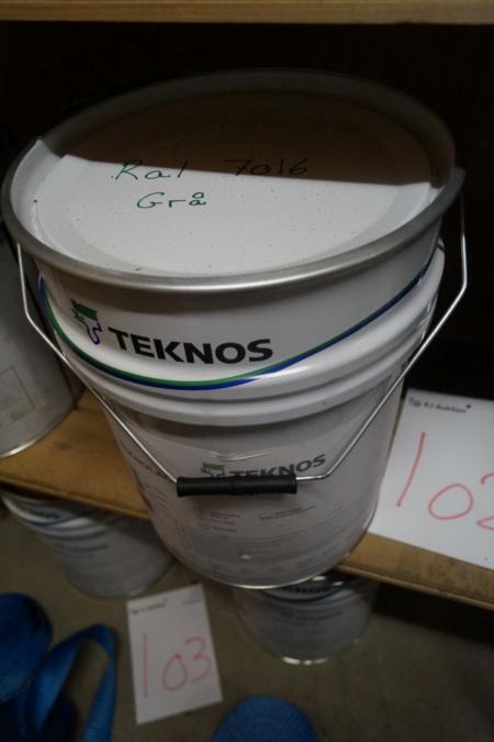 20 Liter 7016 graue Farbe Mrk Teknos.