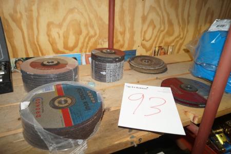 Various cutting discs for angle grinders.