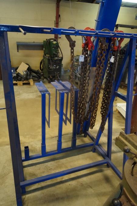 2 pcs racks 150x110 cm + 3 lift chains certified.