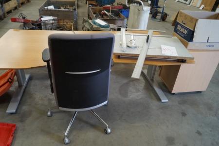 El Sitz- / Stehtisch 200x100 cm + Schublade + Reißbrett mit Metern und mehr.