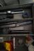 Steel cupboard 90x50x50 cm with various contents.